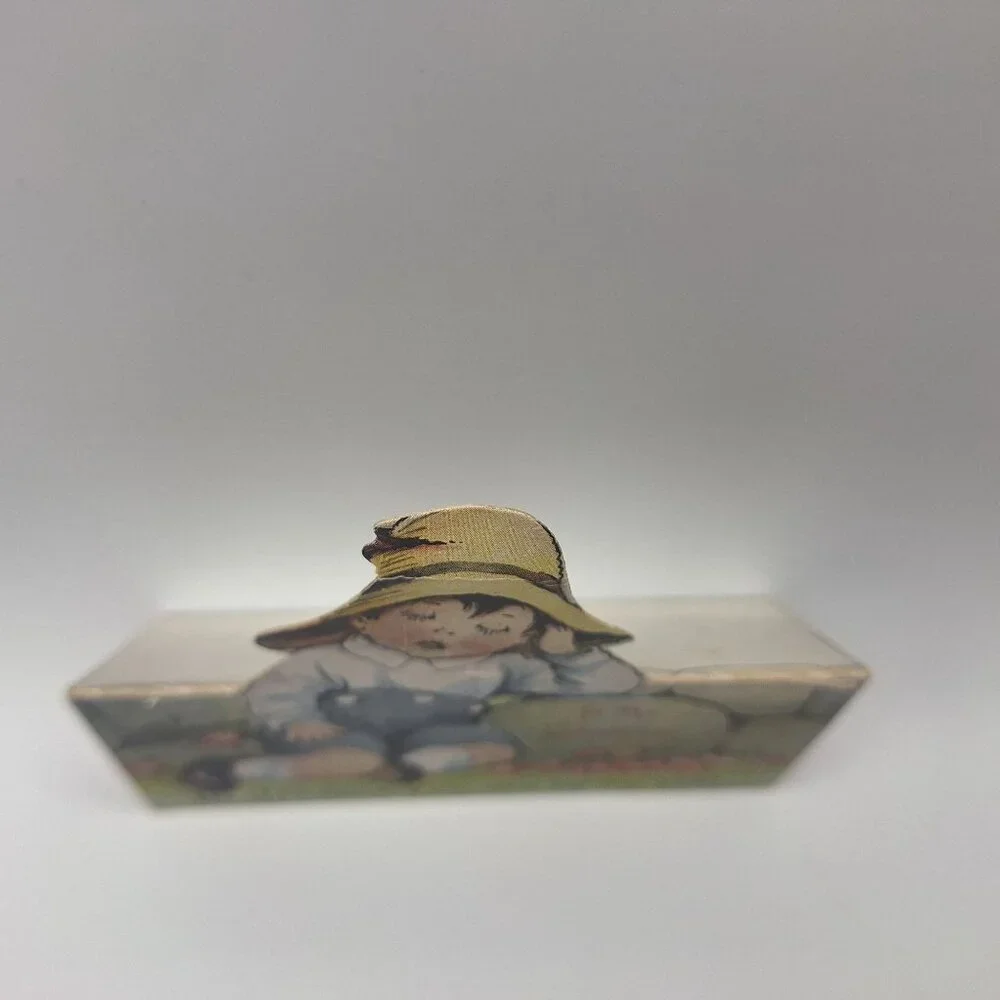 Vintage Valentine Cutout Card Boy In Hat Series 267 Dreamy Romantics Collectible